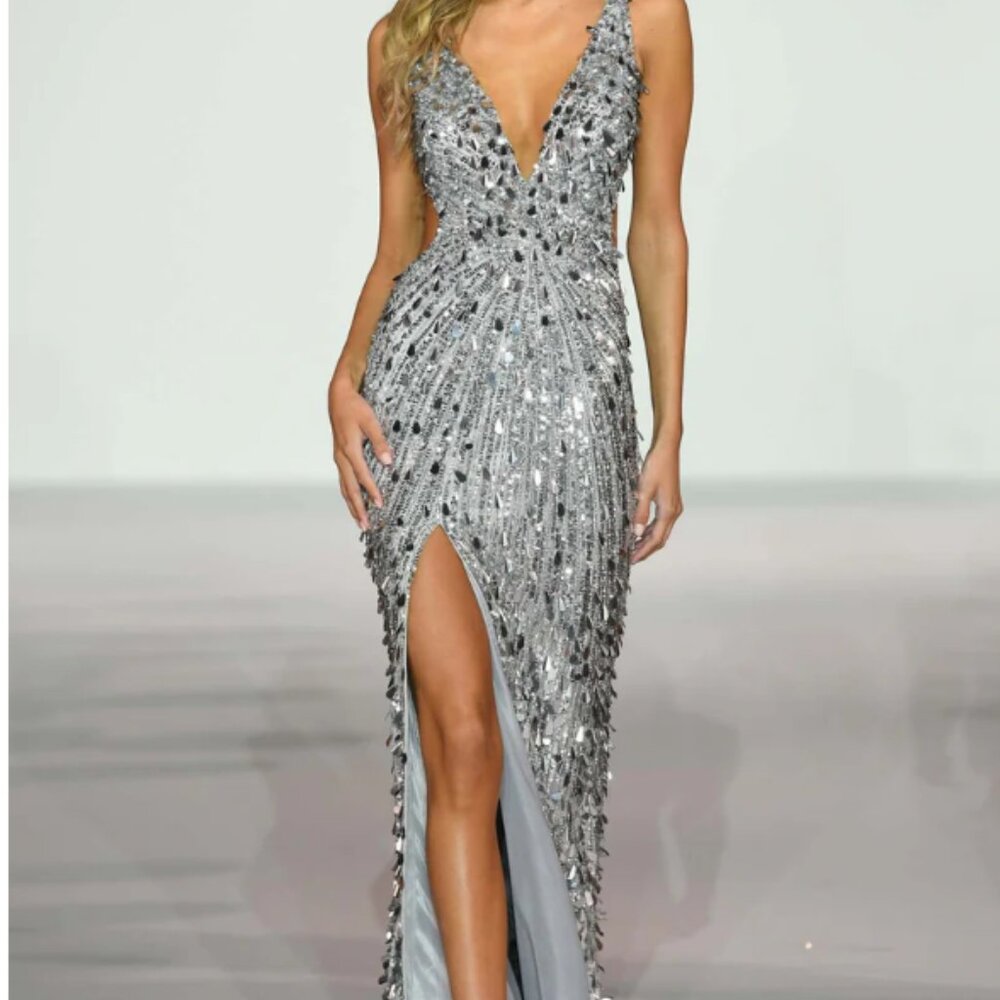 Sherri Hill 54912 Dress (Silver Sequin)